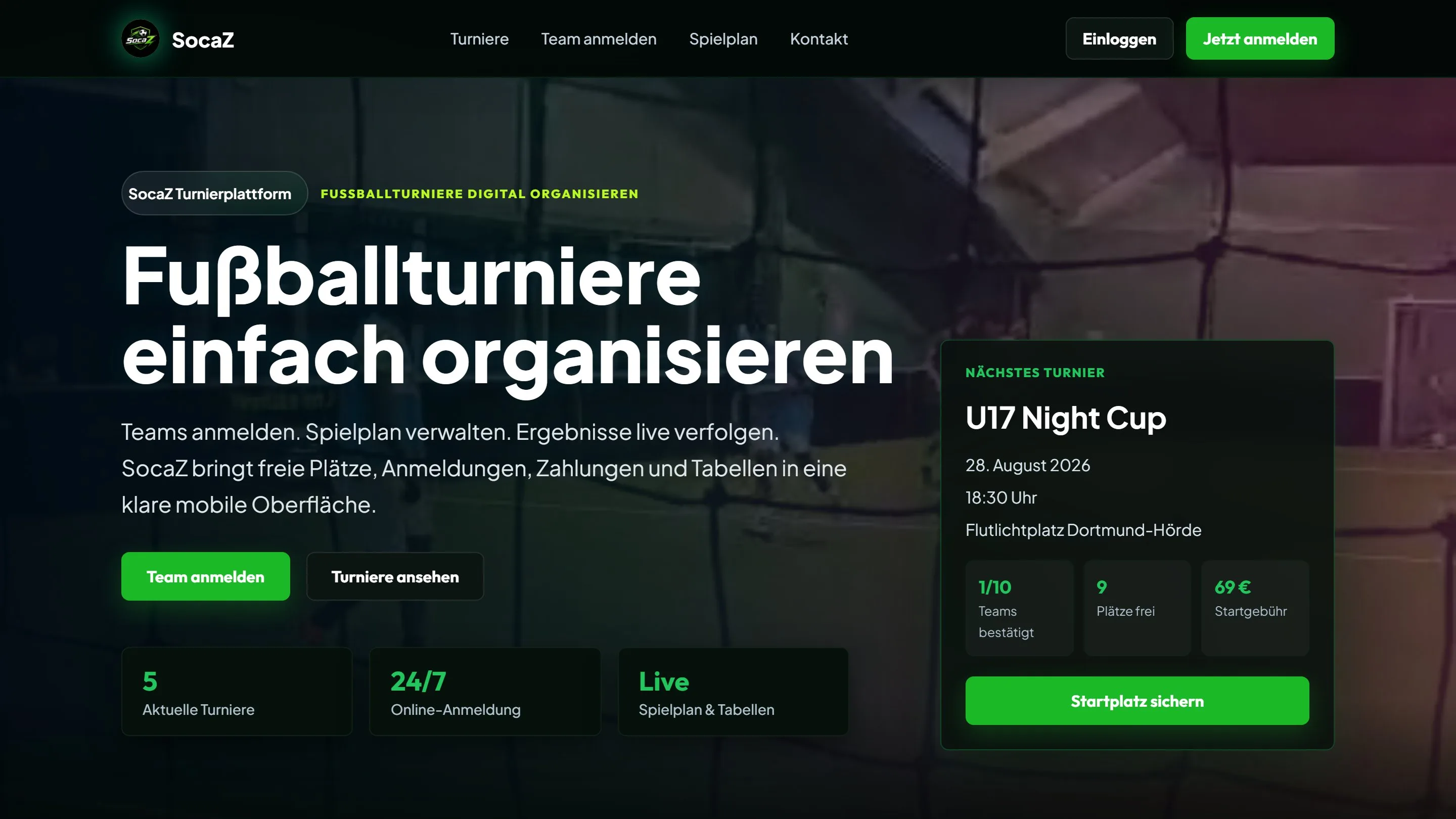 Website Screenshot Socaz - socaz.de